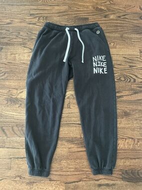 Nike Black Sweatpants with White Logo